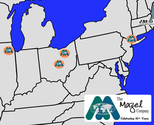 mazel company locations on a map