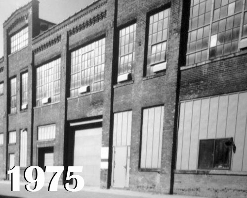 the old mazel building black and white photo